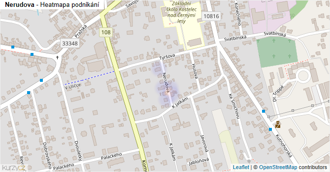 Nerudova - mapa podnikání