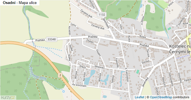 Osadní - mapa ulice