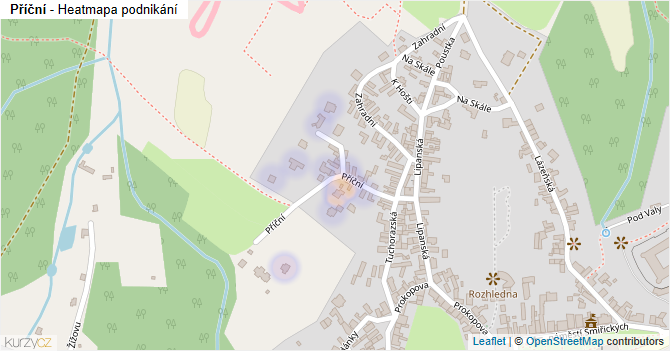 Příční - mapa podnikání