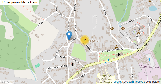 Prokopova - mapa firem