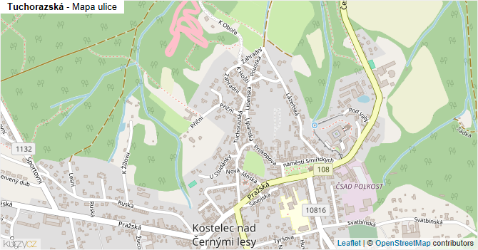 Tuchorazská - mapa ulice