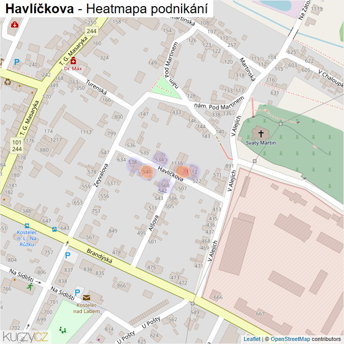 Mapa Havlíčkova - Firmy v ulici.
