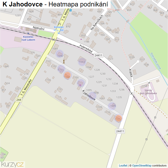 Mapa K Jahodovce - Firmy v ulici.