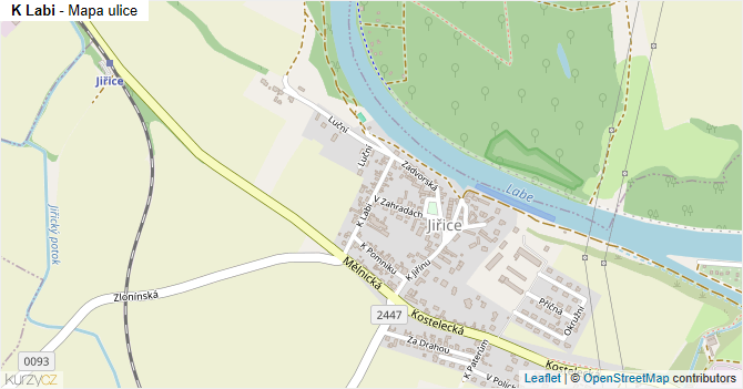 K Labi - mapa ulice