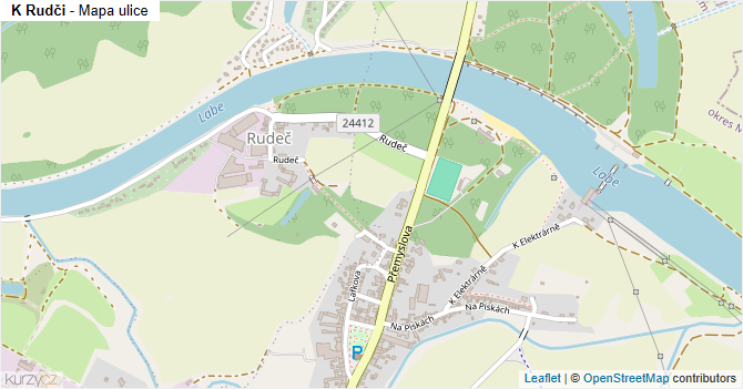 K Rudči - mapa ulice