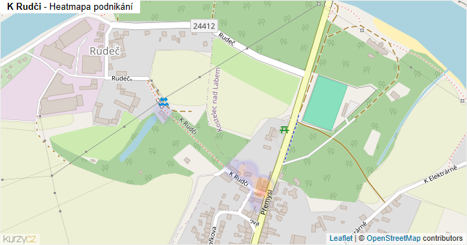 K Rudči - mapa podnikání