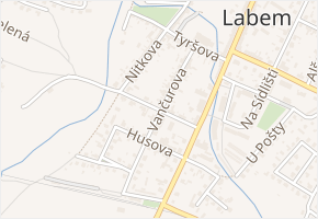 Křovákova v obci Kostelec nad Labem - mapa ulice