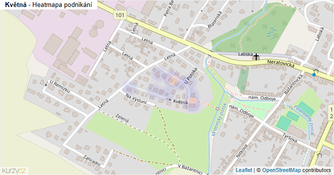 Květná - mapa podnikání