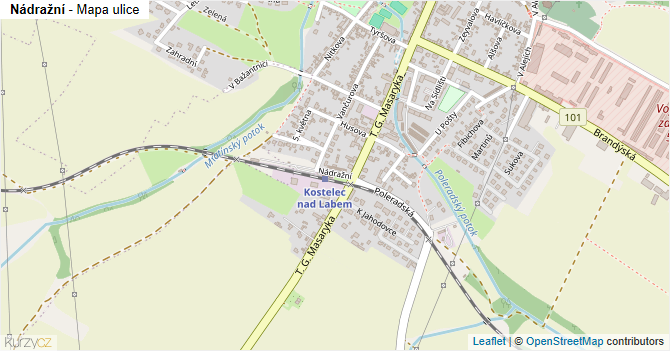 Nádražní - mapa ulice