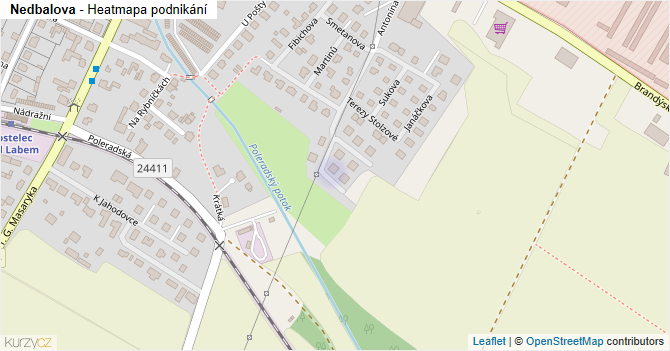 Nedbalova - mapa podnikání