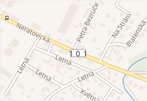 Neratovická v obci Kostelec nad Labem - mapa ulice