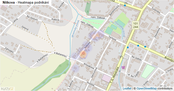Nitkova - mapa podnikání