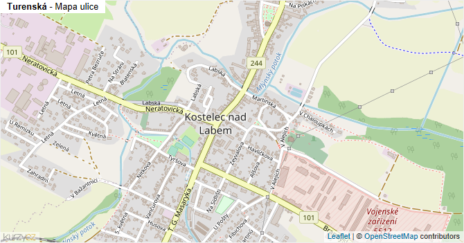 Turenská - mapa ulice