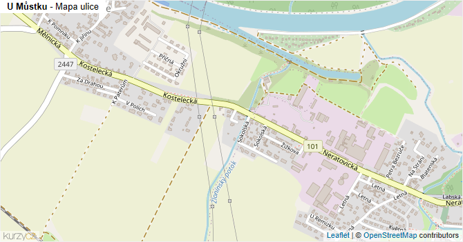 U Můstku - mapa ulice