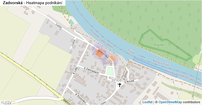 Zadvorská - mapa podnikání