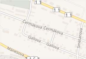 Čermákova v obci Kostelec nad Orlicí - mapa ulice