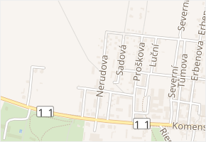 Nerudova v obci Kostelec nad Orlicí - mapa ulice