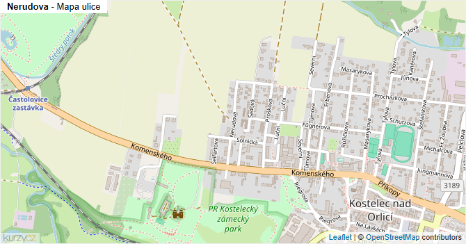 Nerudova - mapa ulice