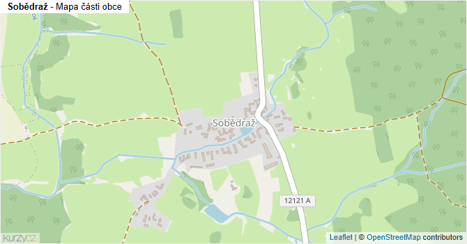 Sobědraž - mapa části obce