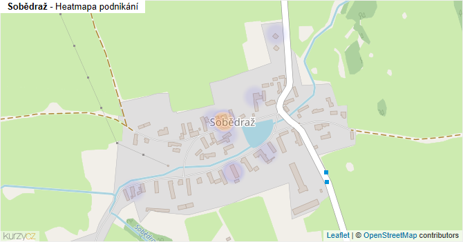 Sobědraž - mapa podnikání