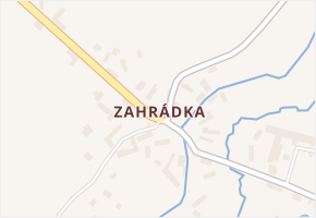 Zahrádka v obci Kostelec nad Vltavou - mapa části obce