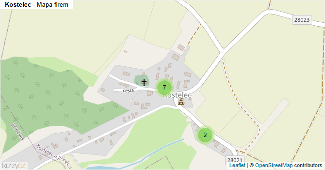Kostelec - mapa firem
