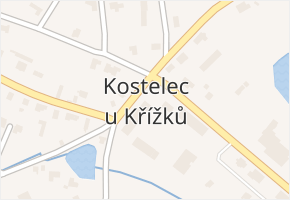 Kostelec u Křížků v obci Kostelec u Křížků - mapa části obce