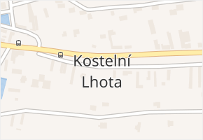 Kostelní Lhota v obci Kostelní Lhota - mapa části obce