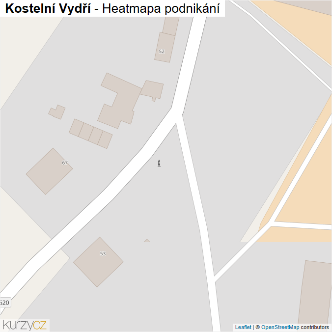 Mapa Kostelní Vydří - Firmy v obci.