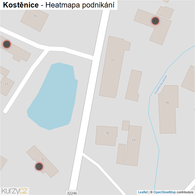 Mapa Kostěnice - Firmy v obci.