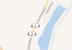 Lanžhotská v obci Kostice - mapa ulice