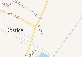 Luční v obci Kostice - mapa ulice