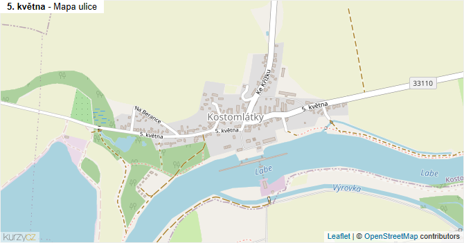 5. května - mapa ulice