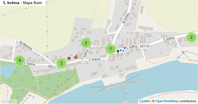 5. května - mapa firem