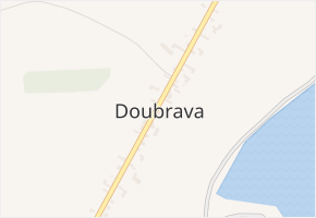 Doubrava v obci Kostomlátky - mapa části obce