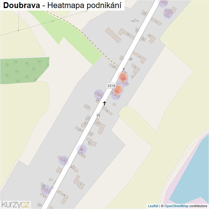Mapa Doubrava - Firmy v části obce.