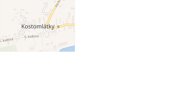 Kostomlátky v obci Kostomlátky - mapa části obce