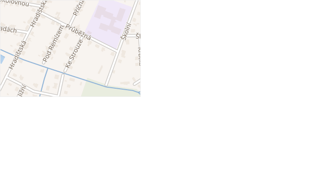 Ke Strouze v obci Kostomlaty nad Labem - mapa ulice