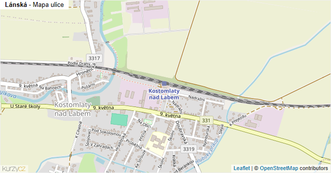 Lánská - mapa ulice