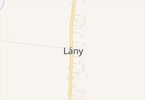 Lány v obci Kostomlaty nad Labem - mapa části obce