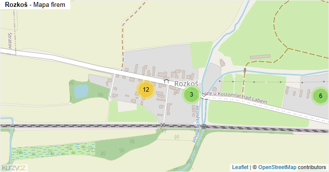 Rozkoš - mapa firem