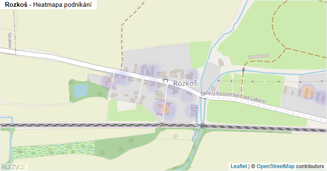 Rozkoš - mapa podnikání