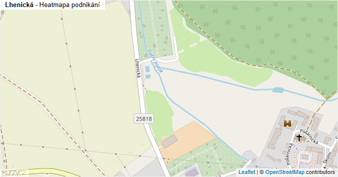 Lhenická - mapa podnikání