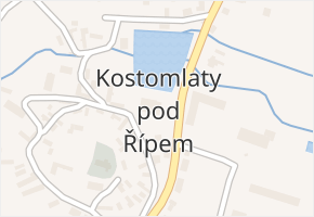 Kostomlaty pod Řípem v obci Kostomlaty pod Řípem - mapa části obce
