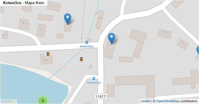 Kotenčice - mapa firem