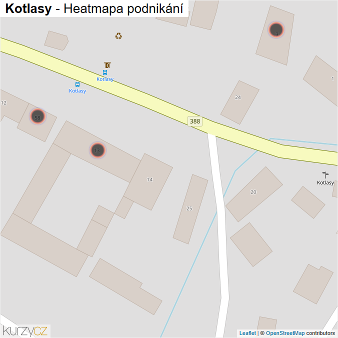 Mapa Kotlasy - Firmy v obci.