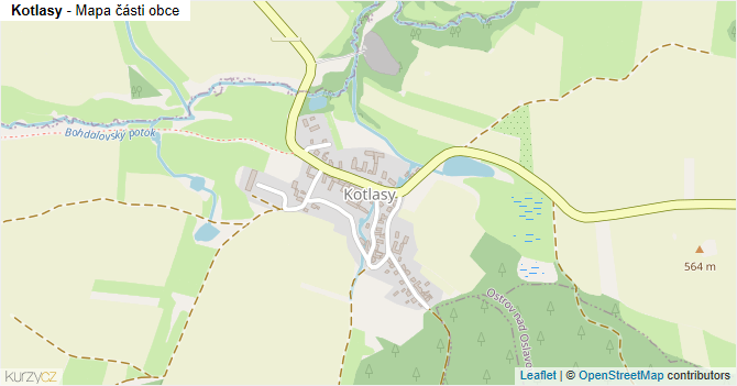 Kotlasy - mapa části obce