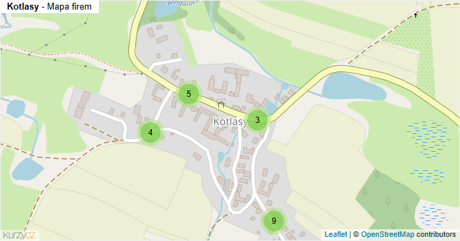 Kotlasy - mapa firem