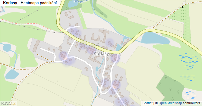 Kotlasy - mapa podnikání
