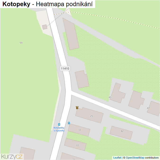 Mapa Kotopeky - Firmy v obci.